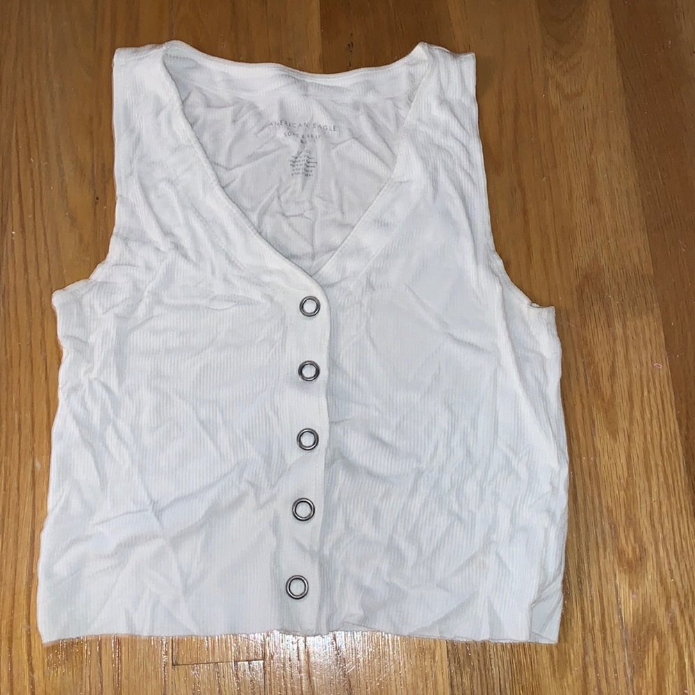 American Eagle White Button